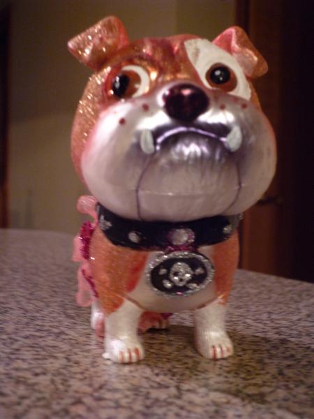 Bulldog Christmas ornament at Home Goods